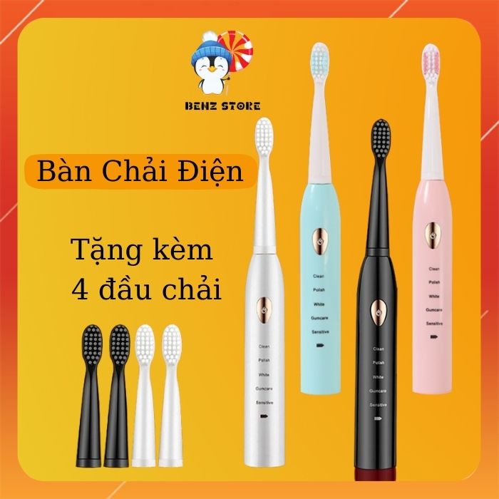 Bàn chải điện đánh răng cho bé với 5 chế độ làm sạch BCD00 BENZ STORE TN