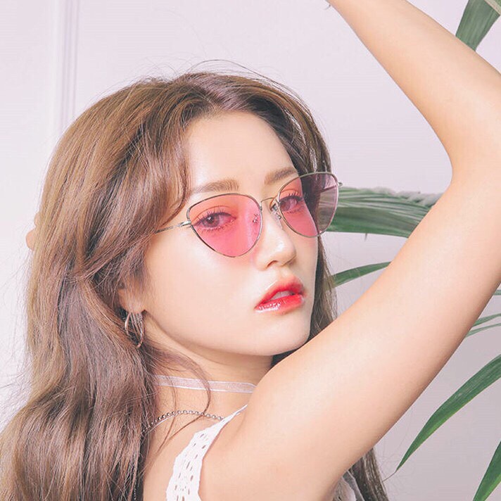 [Giá Sỉ] Mắt Kính Thời Trang Mắt Mèo M92 Gọng Kim Loại Gọng Xếch Retro Hara Hot Trend - Hazo