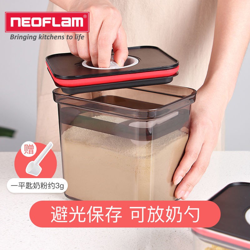 Neoflam Hộp Đựng Sữa Em Bé Cỡ Lớn Có Nắp Đậy Chống Ẩm Mốc Tiện Dụng