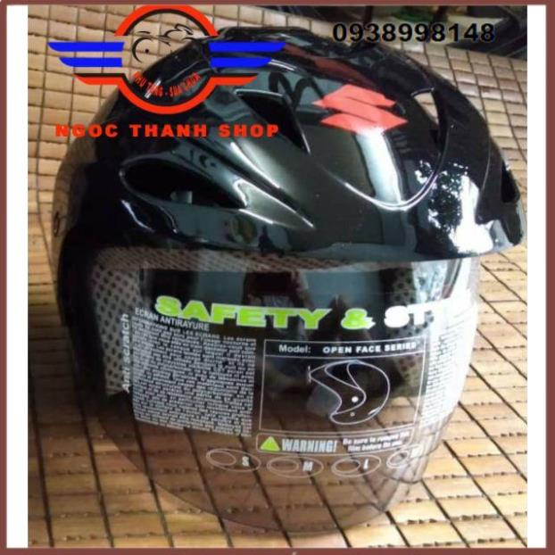 Mũ bảo hiểm, nón bảo hiểm 3/4 chính hãng nhập khẩu từ  Suzuki  Indonesia -NTS
