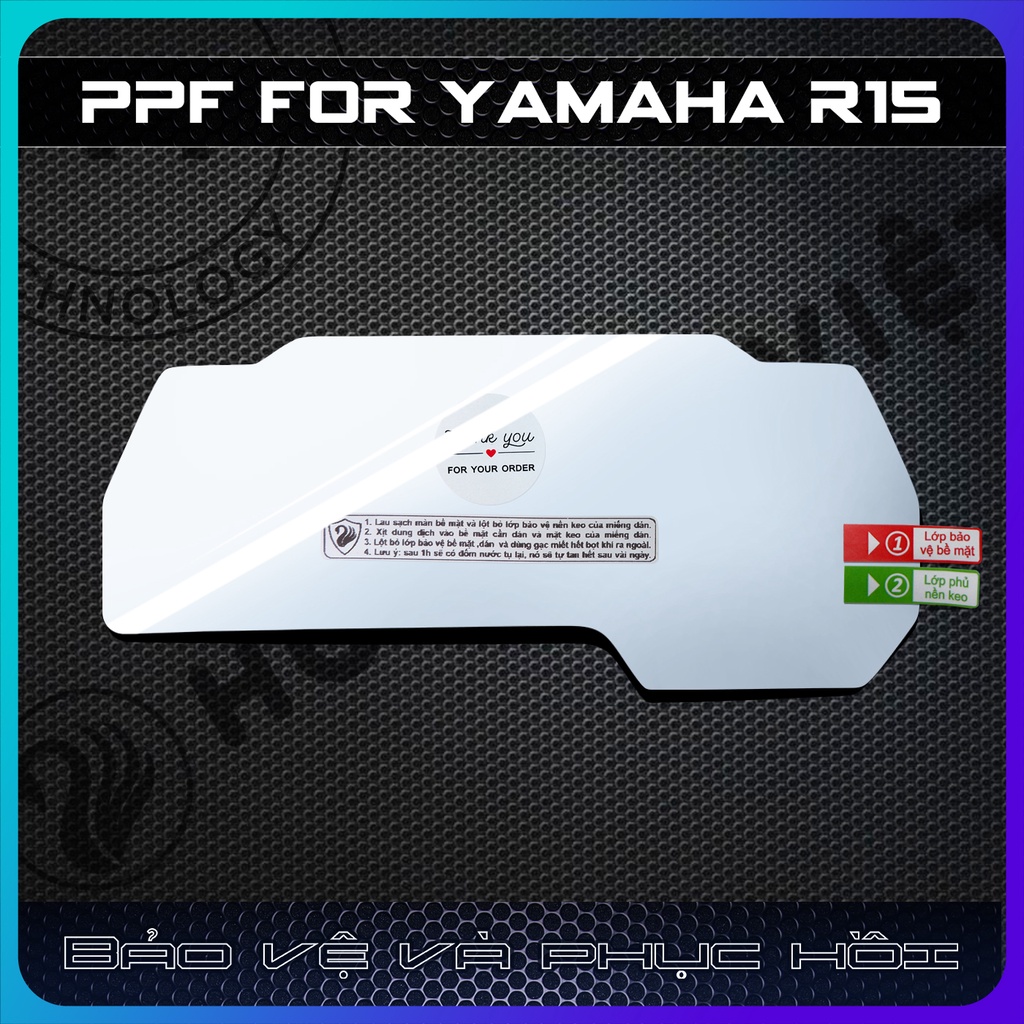 Miếng dán bảo vệ mặt đồng hồ xe Yamaha R15 V3    chống trầy xước màn hình R15v3