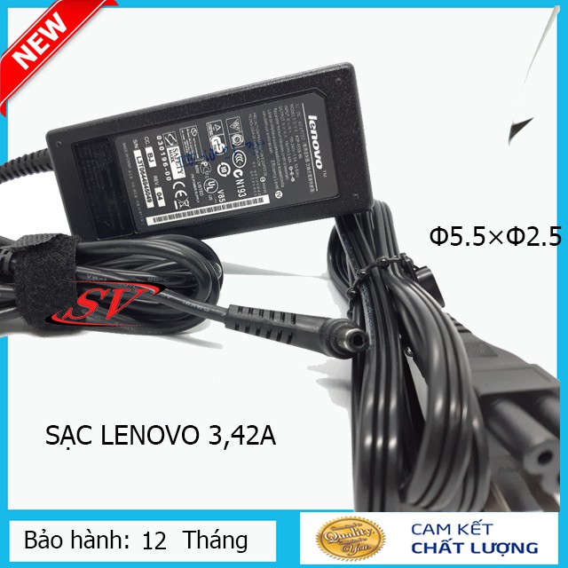 [SẠC ZIN] Sạc Lenovo 3,42a - kích thước chân Φ5.5×Φ2.5 New 100%