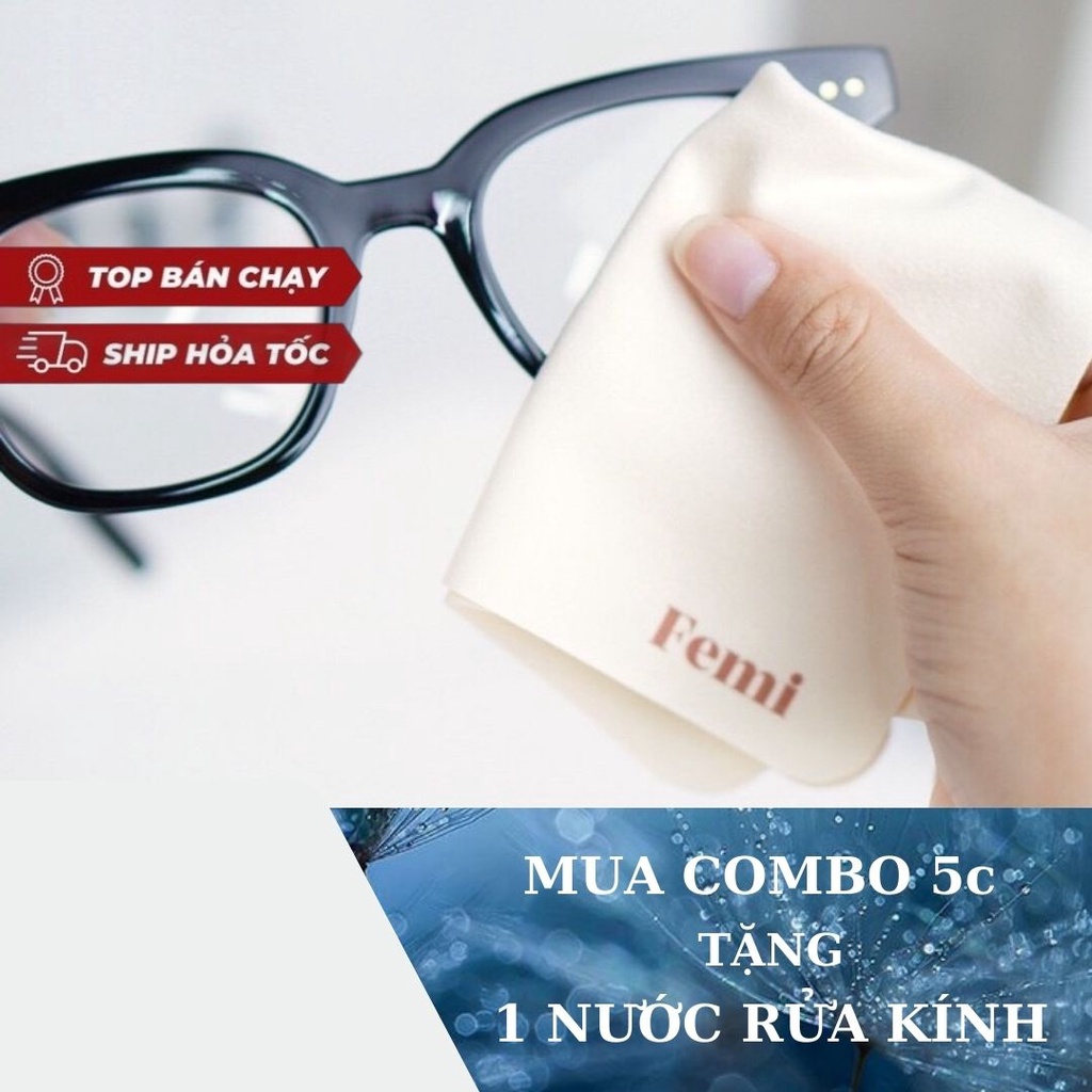 Khăn lau kính Femi micro fiber cao cấp, khăn lau lens máy ảnh, màn hình điện thoại
