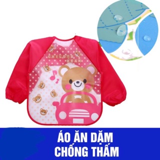 Áo yếm ăn dặm có tay cho bé