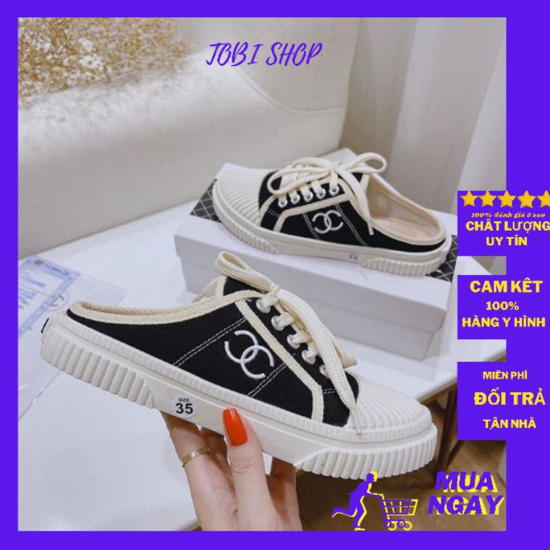 Giày đạp gót, sục chữ x hót hít mbl buộc dây trẻ trung cá tính
