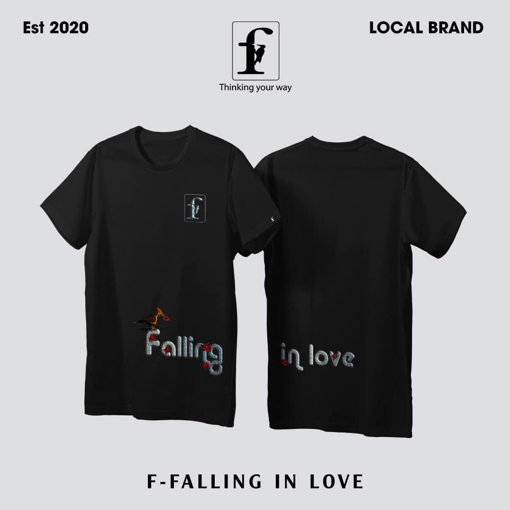 Áo Thun Tay Lỡ Unisex FALLING IN LOVE TEE - THE F BRAND