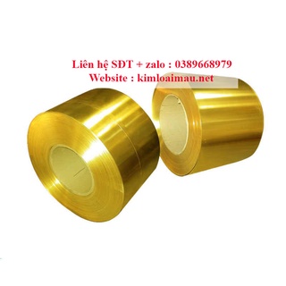 Đồng tấm lá vàng dầy 0.8mm rộng 600 Dài 1 mét