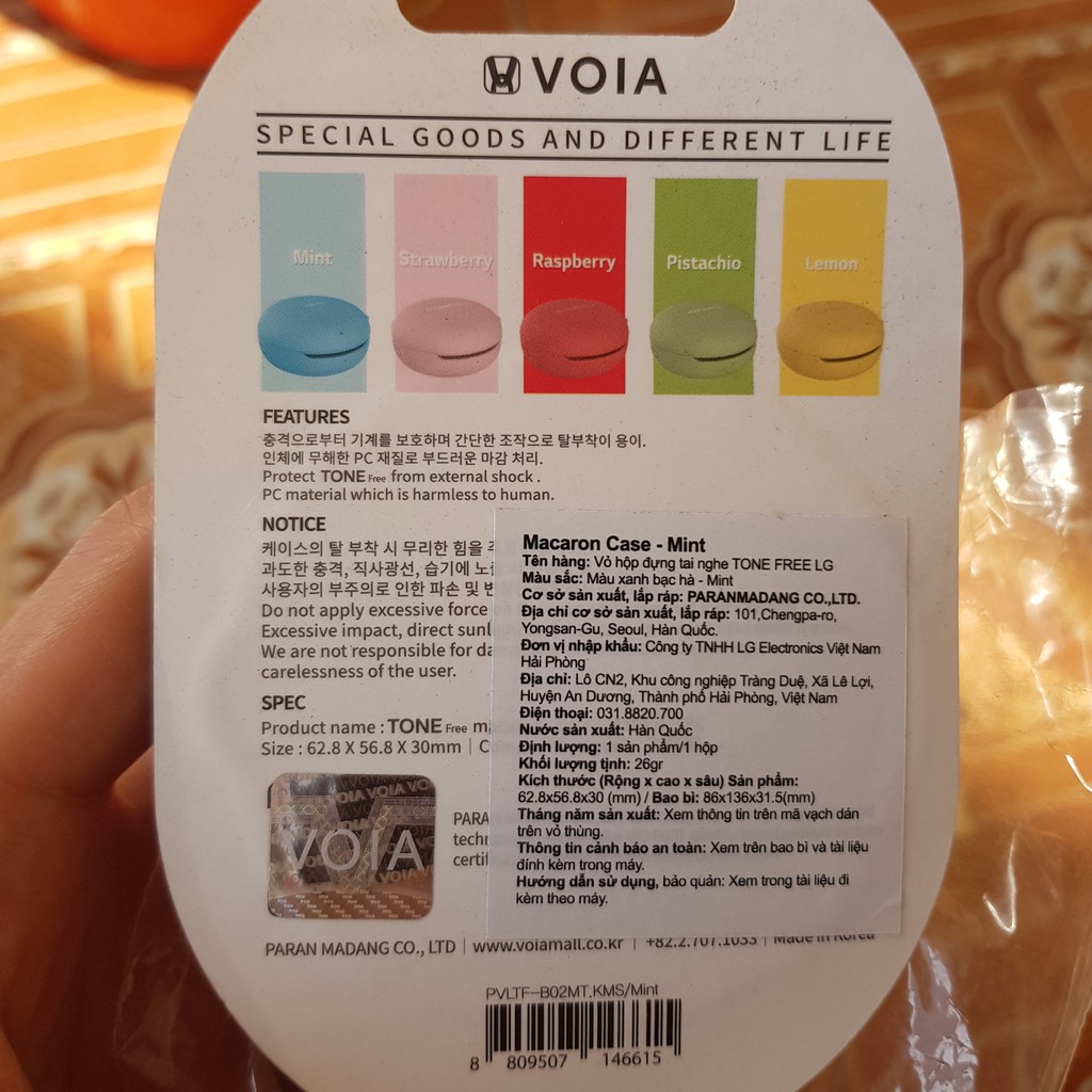 Case ốp bảo vệ Tai Nghe LG Tone Free Fn7 / Fn6 / Fn4 - Macarons Hãng Voia