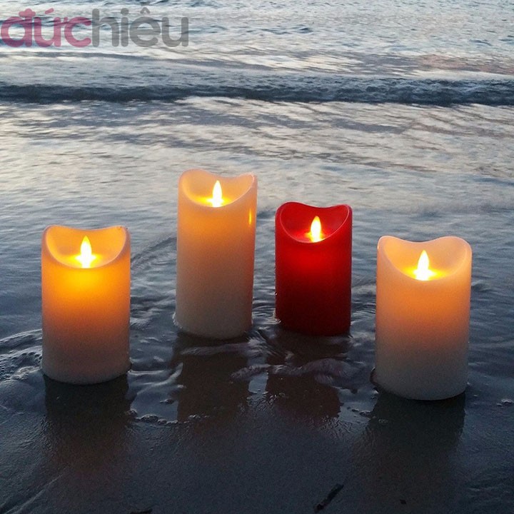 Đèn cầy pin siêu lung linh trang trí noel, giáng sinh, nhà hàng | Đức Hiếu Shop