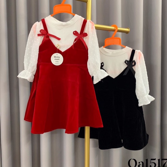 SET VÁY NHUNG BÉ GÁI qa1517