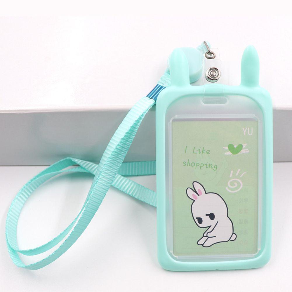Vỏ Đựng Thẻ Học Sinh Màu Ngà Dễ Thương Điều Chỉnh Được Kèm Dây Đeo