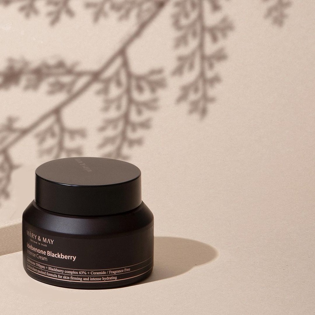 Kem dưỡng da Mary&May Idebenone Blackberry Intense Cream chiết xuất quả mâm xôi dưỡng ẩm, sáng da, chống lão hóa