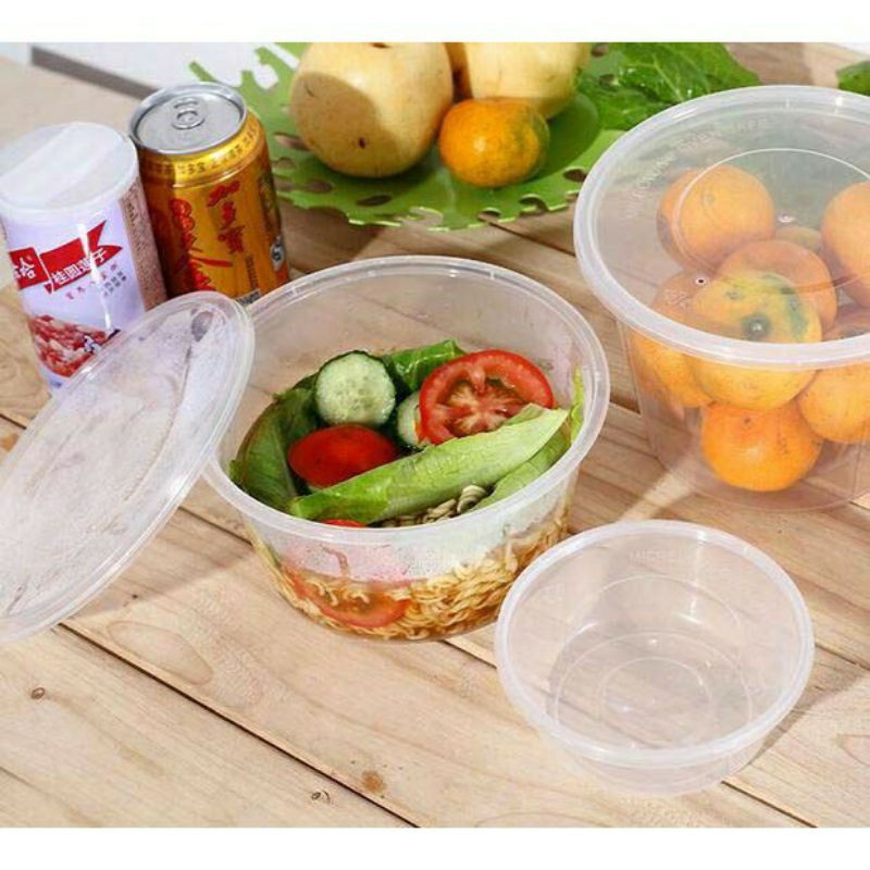 Bát nhựa sử dụng 1 lần đựng thực phẩm, thức ăn. Hộp nhựa 350ml đựng slime