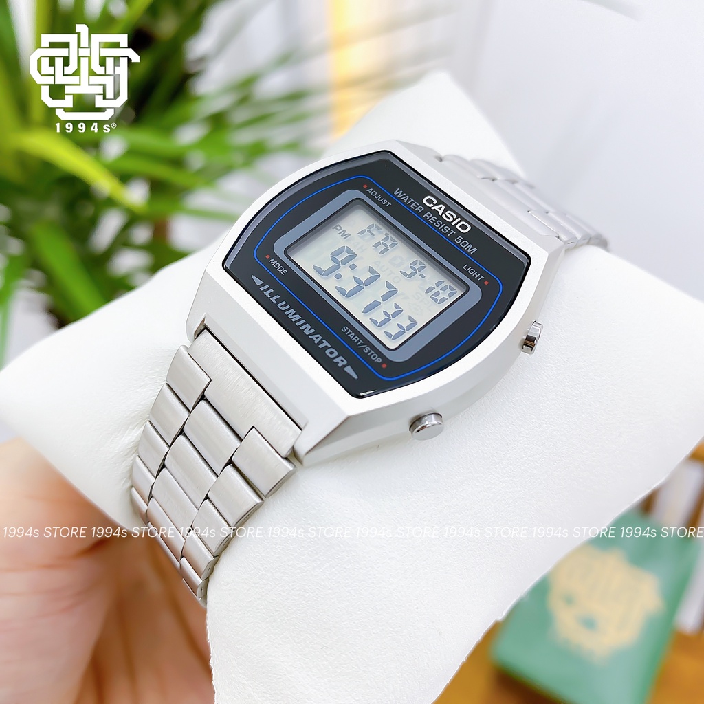 Đồng hồ unisex Casio B640WD-1A dây thép không gỉ, chống nước 50m, đèn led, hàng chính hãng