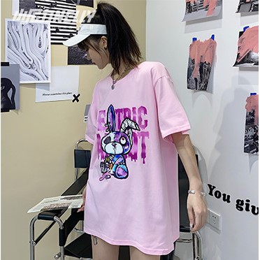 Áo thun tay lỡ Unisex Shynstores - áo phông nam nữ form rông hoạt hình freeship