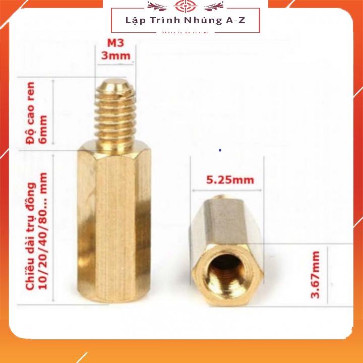 Trụ Cột Đồng Hình Lục Giác M3 Các Loại