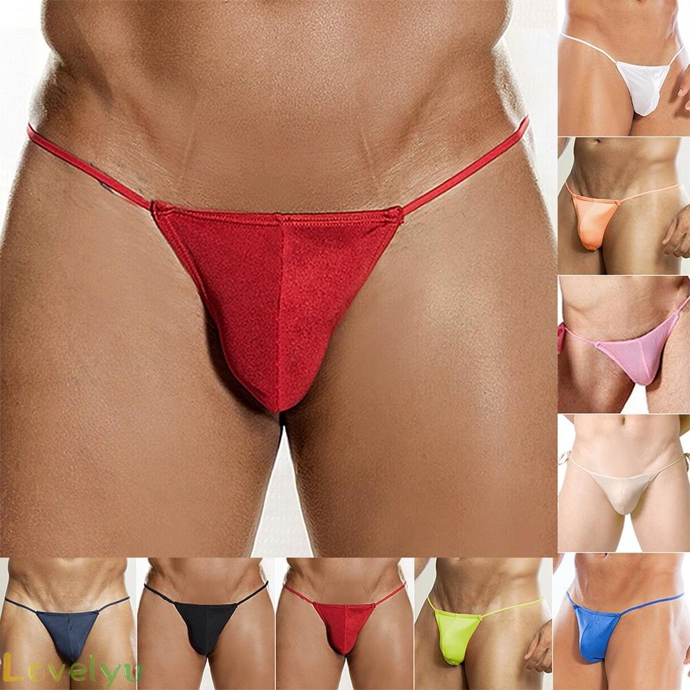 ◀READY▶Men Gay Sexy Summer Transparent Sheer Nylon G string Thongs Underwear Bikini Underwear Breathable# Good Quality