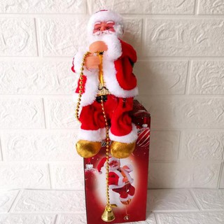 Đồ Chơi Ông Già Noel Leo Thang Trang Trí Giáng Sinh