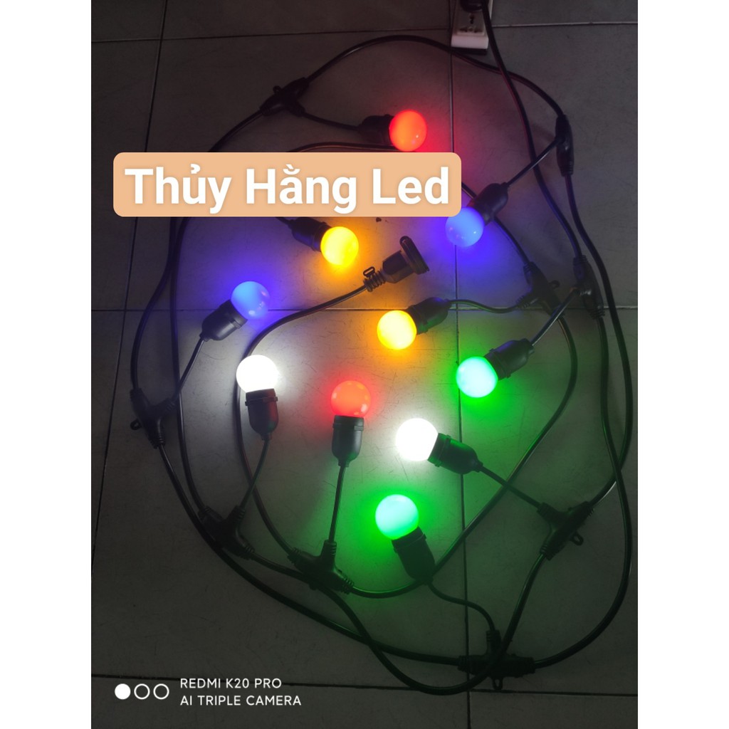 Combo 5 bóng đèn led trái chanh 1w đủ màu ( đỏ , xanh lá , xanh dương , vàng , trắng )