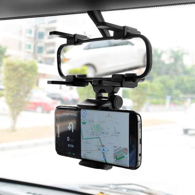 Giá Đỡ FONKEN Kẹp Điện Thoại Thông Minh GPS Xoay Được 360 Độ Gắn Kính Chiếu Hậu Trong Xe Hơi Thông Dụng