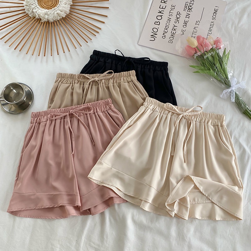 Quần Short Lưng Cao Ống Rộng Thời Trang Mùa Hè Cho Nữ