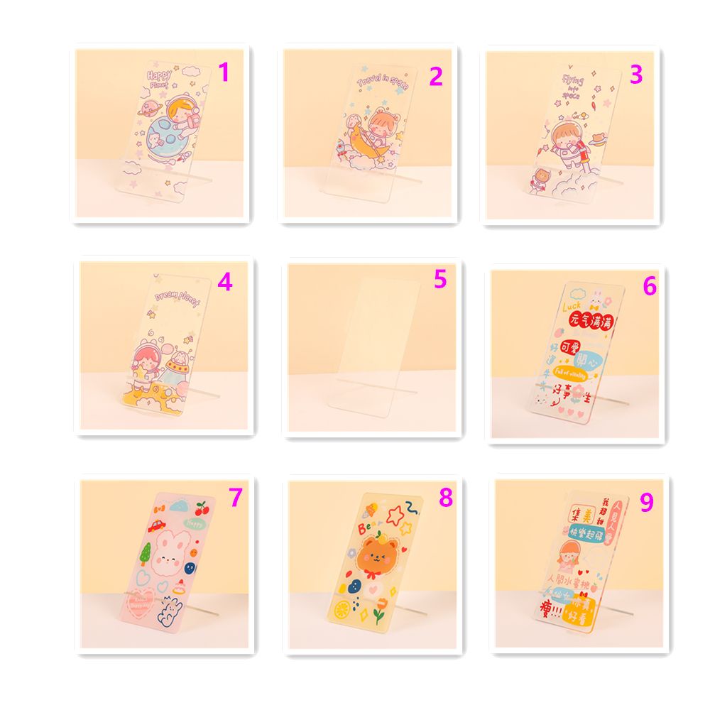 Giá Đỡ Điện Thoại Bằng Acrylic Trong Suốt Hình Thỏ Hoạt Hình Dễ Thương