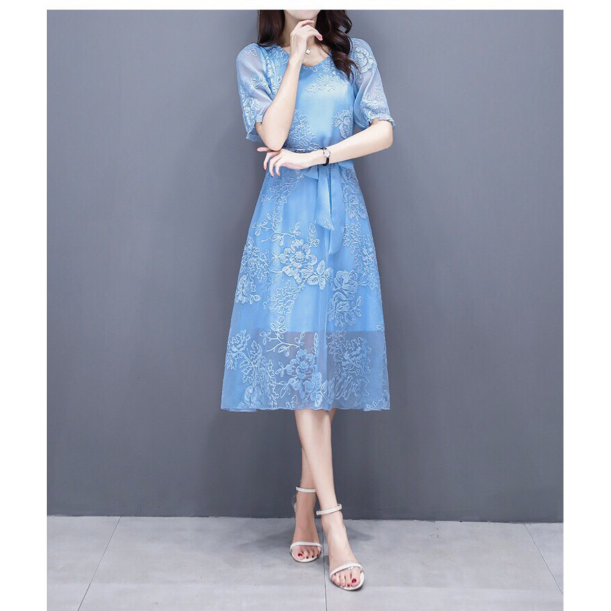 ĐẦM XOÈ THÊU CAO CẤP