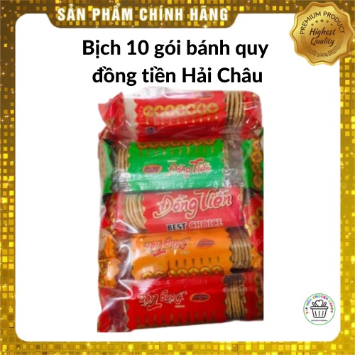 Túi 10 gói bánh quy đồng tiền Hải Việt (HSD 2023)