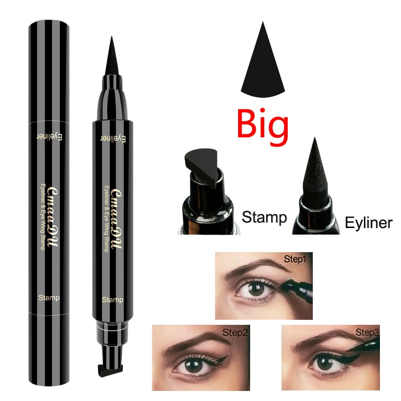 Bút kẻ mắt dạng lỏng màu đen 2 trong 1 lâu trôi 24 giờ chống thấm nước và mồ hôi hiệu quả cao cấp