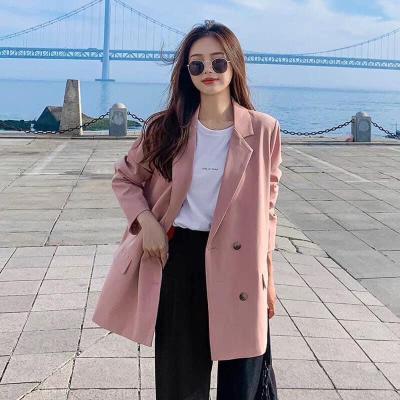 Áo vest blazer 2 lớp dài tay mềm mịn mẫu mới Hàn Quốc túi giả ulzzang giá rẻ