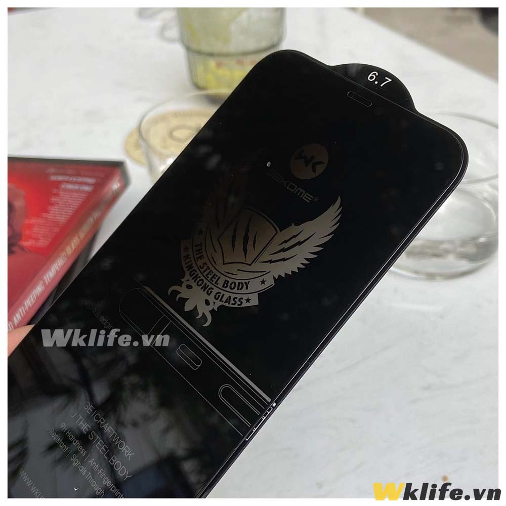 Cường Lực iPhone Chống Nhìn Trộm WK Kingkong Hàng Xịn Full Hộp