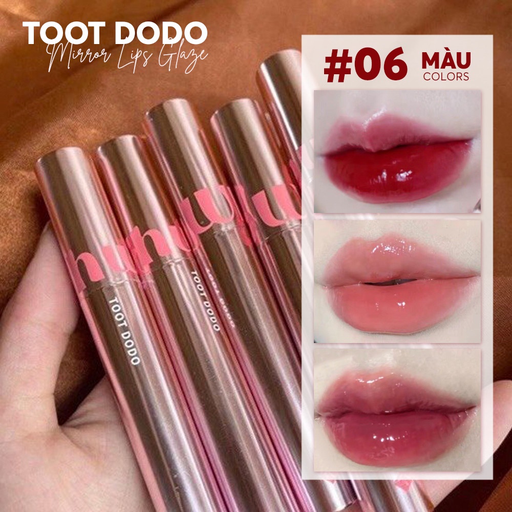 Son kem bóng lâu trôi TOOT DODO Mirror Lip Glaze căng bóng mịn môi (6 Màu)