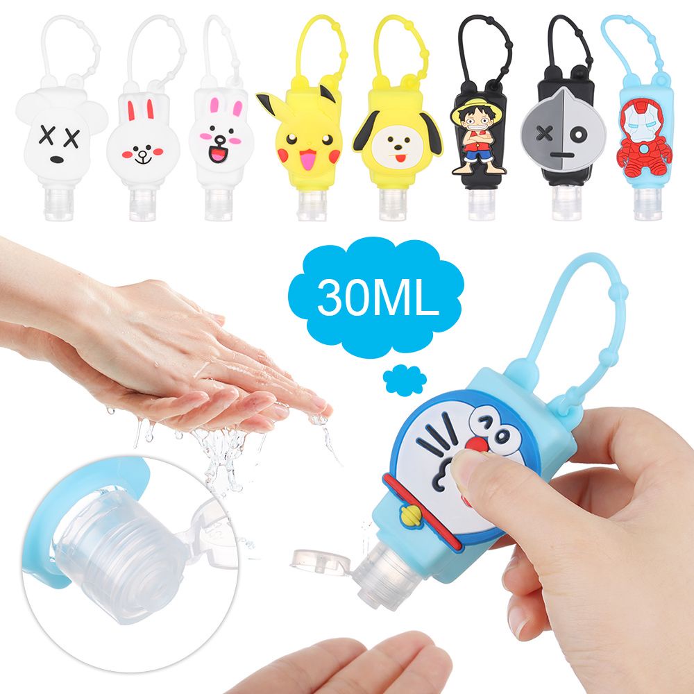 Bình Rỗng Đựng Mỹ Phẩm Dung Tích 30ML Dạng Lật Có Móc Khóa Có Thể Tái Sử Dụng