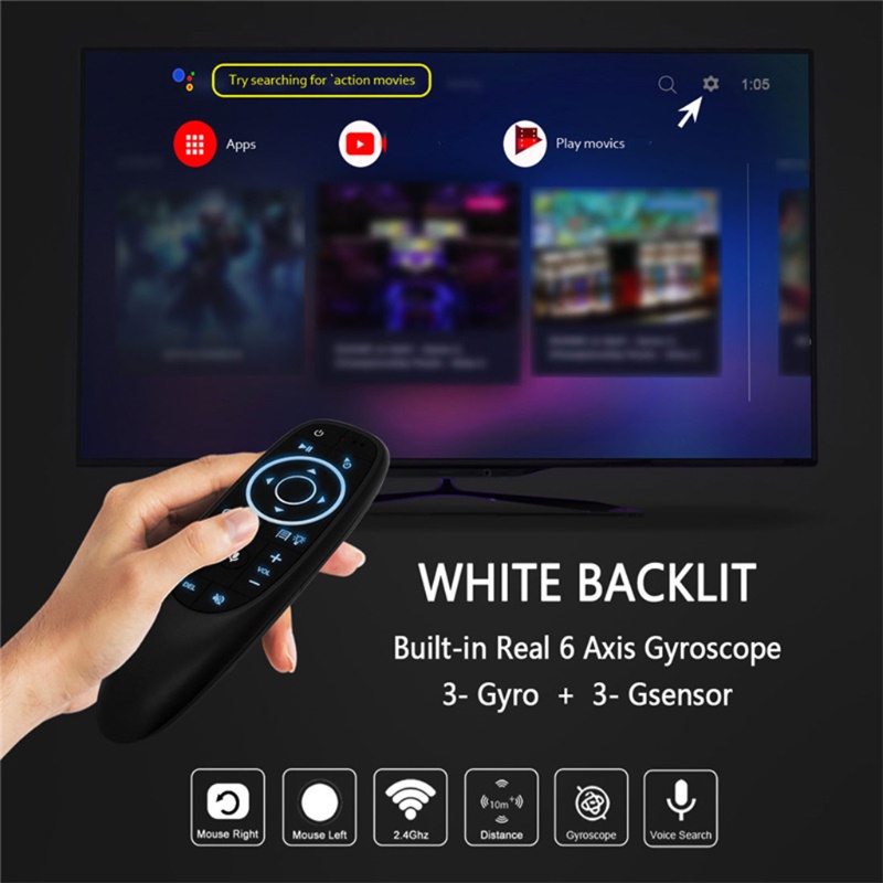 Điều khiển chuột bay Alli 2.4GHz G10s G10s Pro cho Android TV Box Max Plus PC