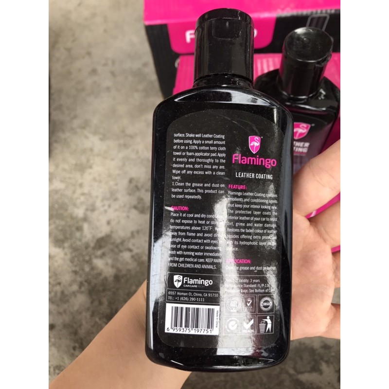 Dung Dịch Dưỡng Phục Hồi Da Flamingo Cho Xe Hơi Chuyên Dụng F136 330ml