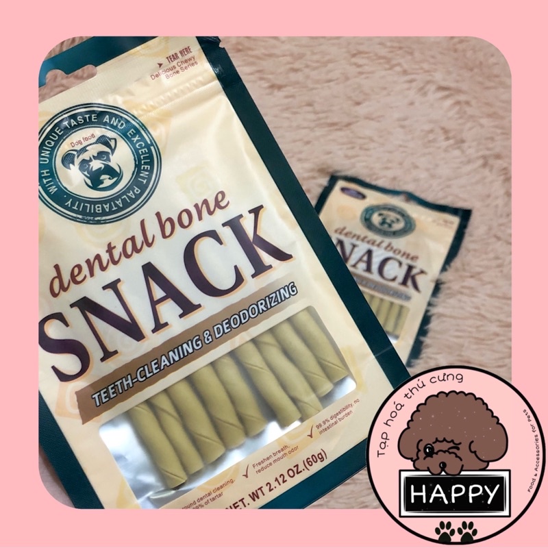 Snack chăm sóc răng miệng 7 Dental Bone VegeBrand 60g cho chó / Que gặm phô mai làm sạch răng và khử mùi miệng cho cún