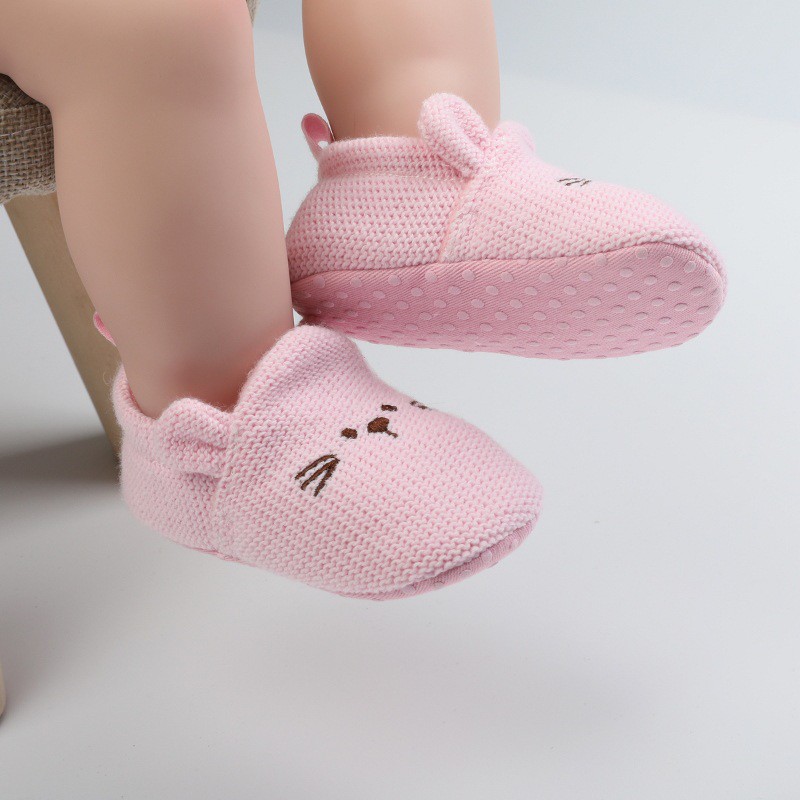 GIÀY CHUỘT LEN DỆT ĐỦ MÀU CHO CÁC BÉ 0-10 THÁNG