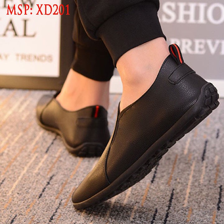 GIÀY LƯỜI NAM HÀN QUỐC FULL ĐEN : MSP - XD201 | BigBuy360 - bigbuy360.vn