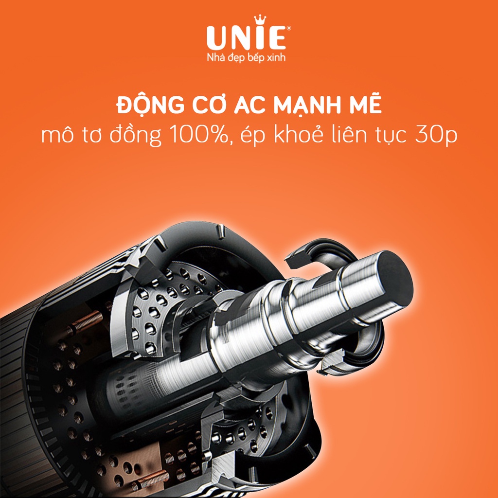 Máy ép chậm hoa quả UNIE UE580 dung tích 250 ml công suất 240W [BẢO HÀNH 12 THÁNG]