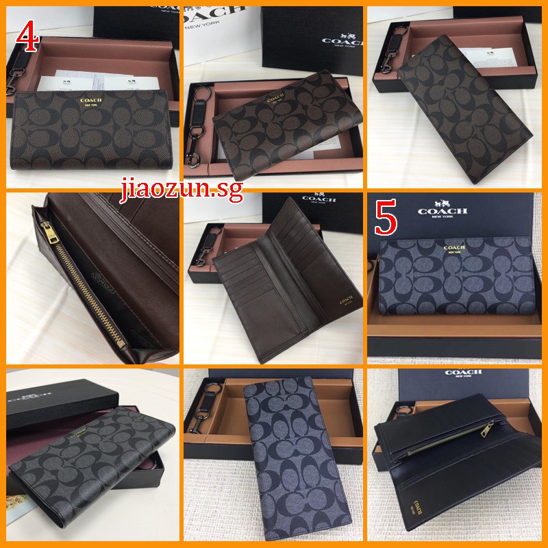 Ví Da Coach Dáng Dài Phối Khóa Kéo Cá Tính