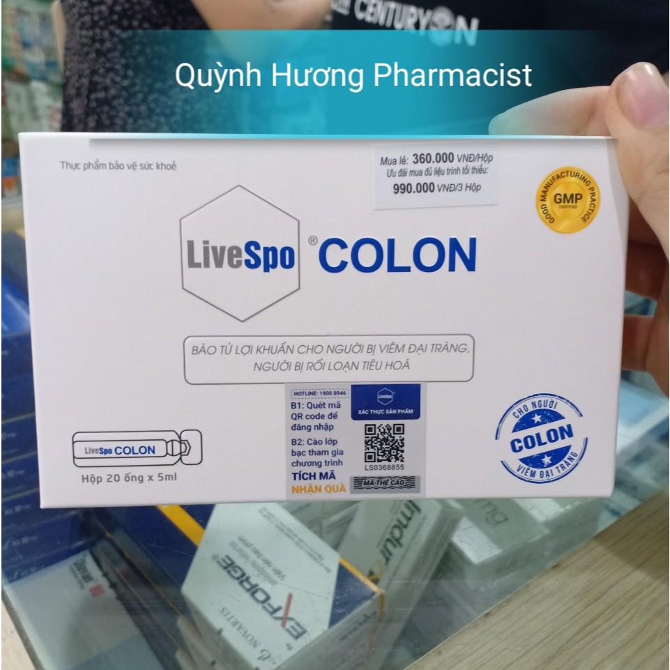 LiveSpo COLON - Bào tử lợi khuẩn cho người bị viêm đại tràng