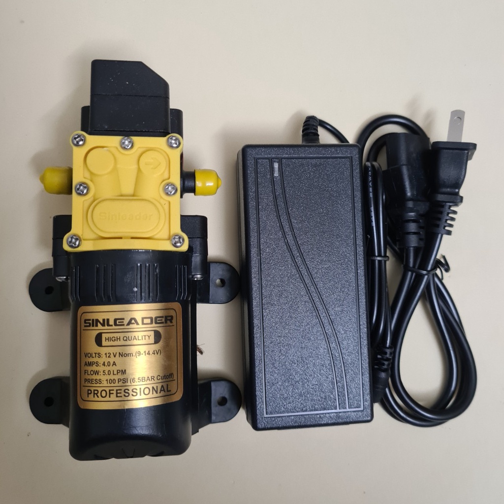 Máy bơm mini 12v kèm adapter 5a - máy bơm phun sương - tăng áp 12v