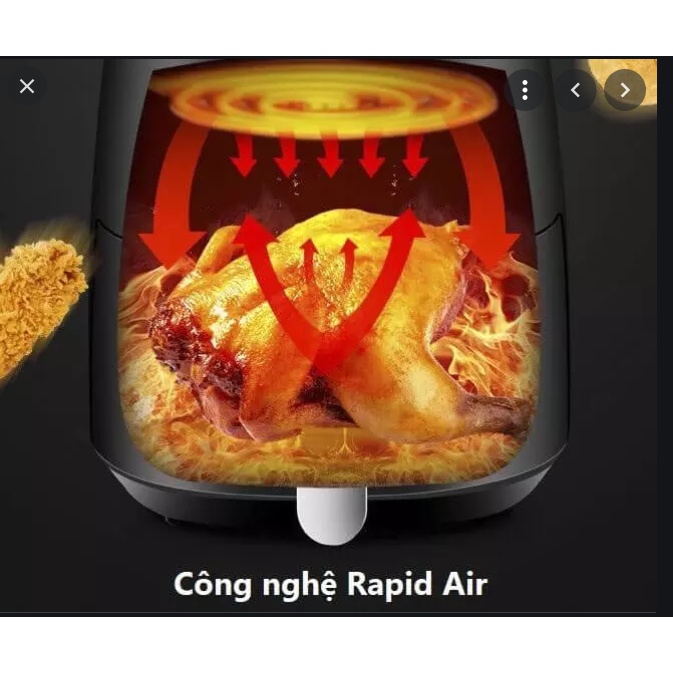 Nồi Chiên Không Dầu NINESHIELD 10L  Công Nghệ Làm nóng Rapid Air, Dạng Cơ - Công Suất 1500W