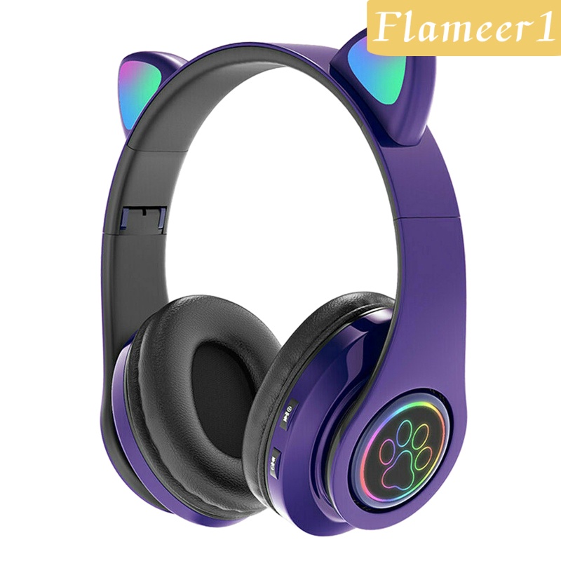 Tai Nghe Bluetooth 5.0 Không Dây Thiết Kế Hình Tai Mèo Dễ Thương