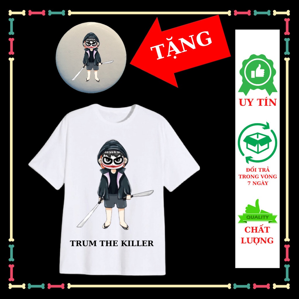 Áo phông unisex San, Trum The Killer, ink sans áo thun trẻ em đủ size từ 10kg đến 90kg