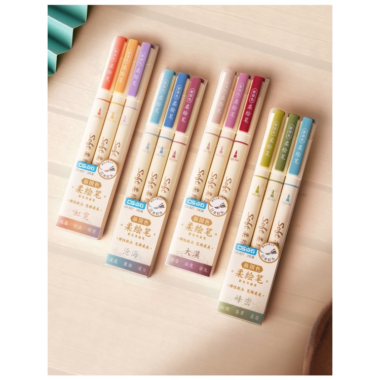 Bộ 3 Bút Lông Mềm Vẽ Tranh Thư Pháp C6335