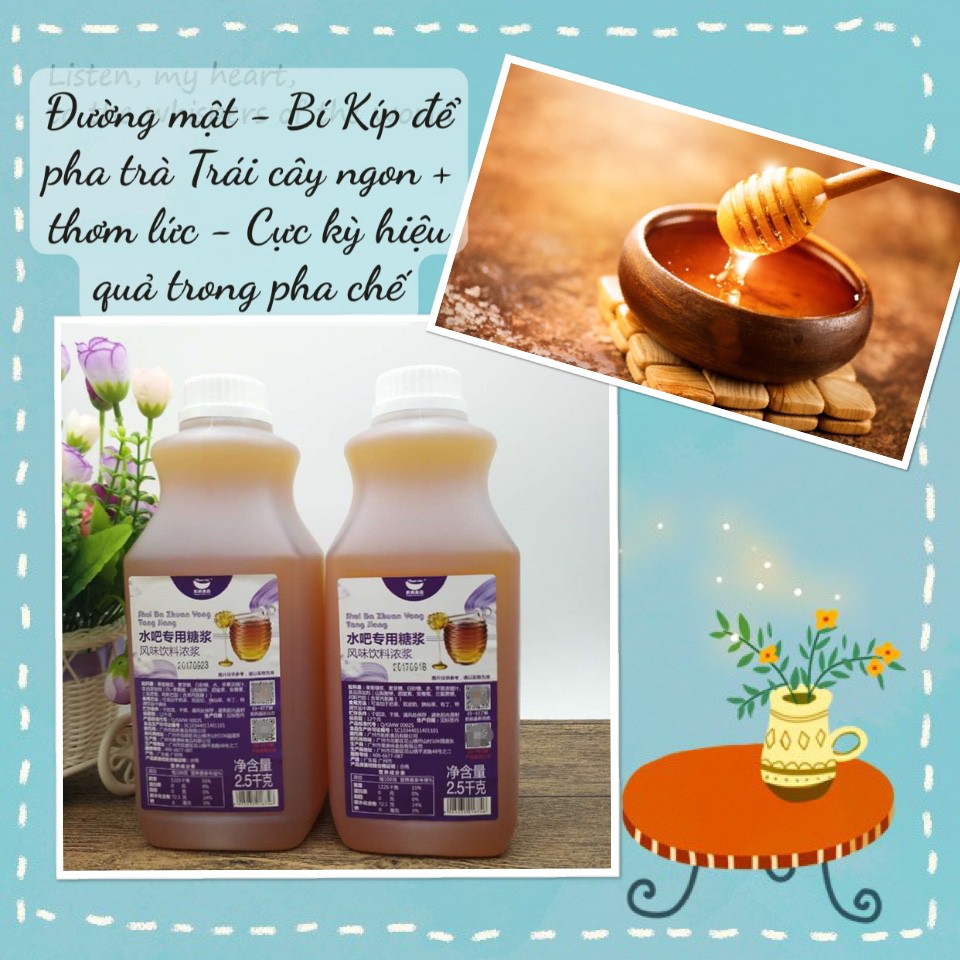 Đường mật pha trà trái cây thơm ngon 2.5L