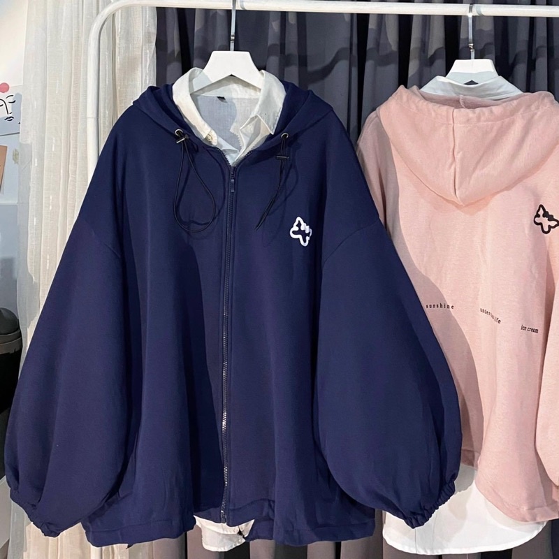 [ sẵn ] Áo Khoác Nỉ Form Rộng Butterfly Cute ulzzang [ áo nữ ] | BigBuy360 - bigbuy360.vn