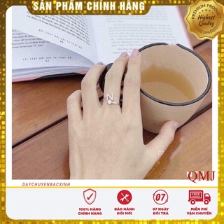 NHẪN NỮ BẠC TA MẶT CHỮ HOT TREND GIÁ XƯỞNG -Nhẫn QMJ cam kết Bạc Chuẩn, sáng đẹp, chất lượng