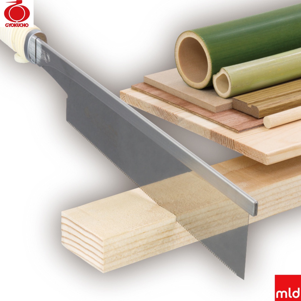 Cưa cầm tay cán mây, thương hiệu Gyokucho, Dòng Dozuki 240mm, Mã: RZ370/RZ371/RZ372 [MADE IN JAPAN]